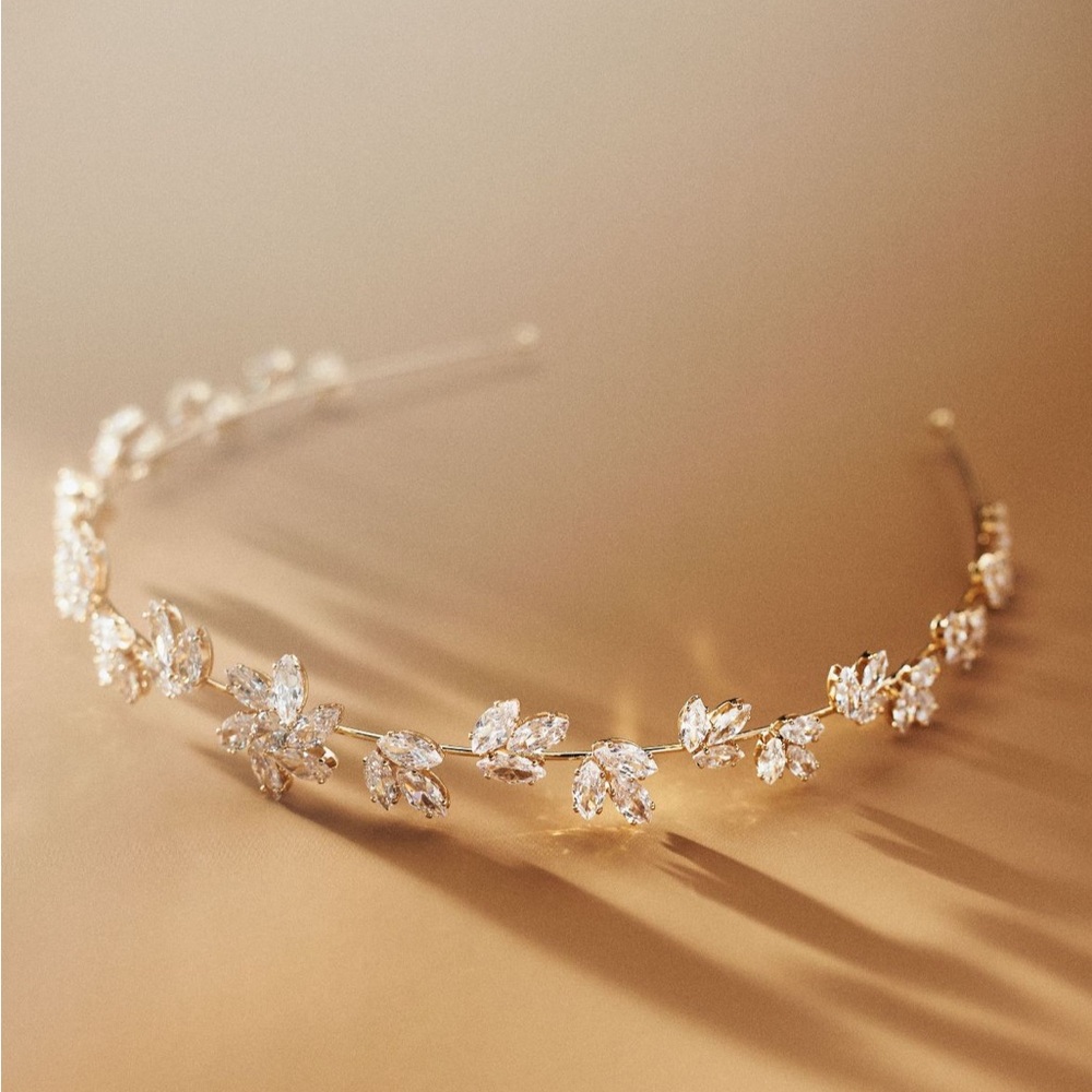 NWT BHLDN Theia Crystal Floral Bridal Headband
